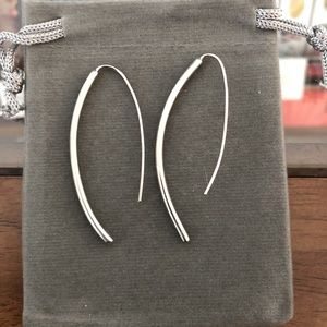 Silver drop earrings
